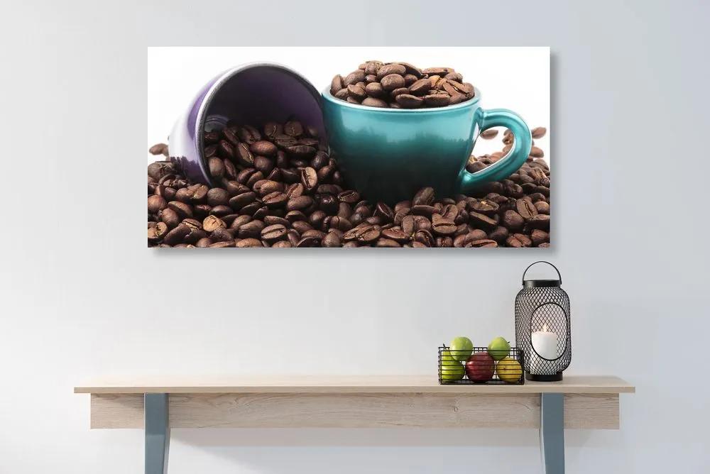 Φλιτζάνια εικόνας με κόκκους καφέ
