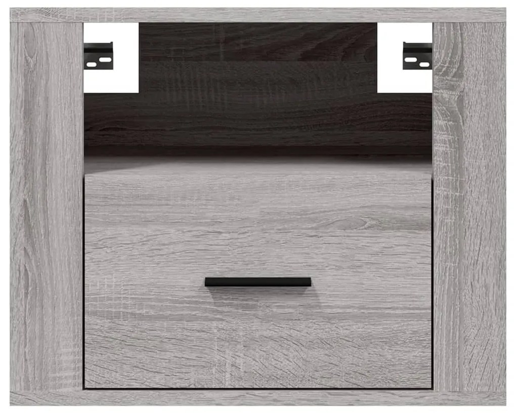 vidaXL Κομοδίνα Επιτοίχια 2 τεμ. Γκρι Sonoma 50x36x40 εκ.