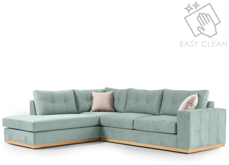 Γωνιακός καναπές δεξιά γωνία Boston ύφασμα ciel-cream 280x225x90εκ Υλικό: FABRIC 168-000026