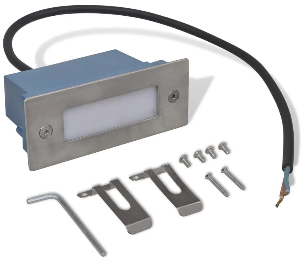 vidaXL Φωτιστικά Σκάλας Χωνευτά 12 Τεμ. 44 x 111 x 56 χιλ.