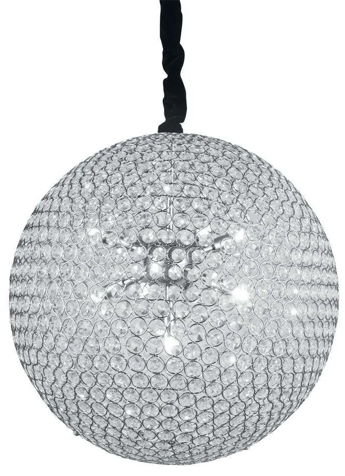 Φωτιστικό Οροφής Planet I-PLANET/S50 9xG9 Φ50cm 120cm Chrome Luce Ambiente Design Crystal, Metal
