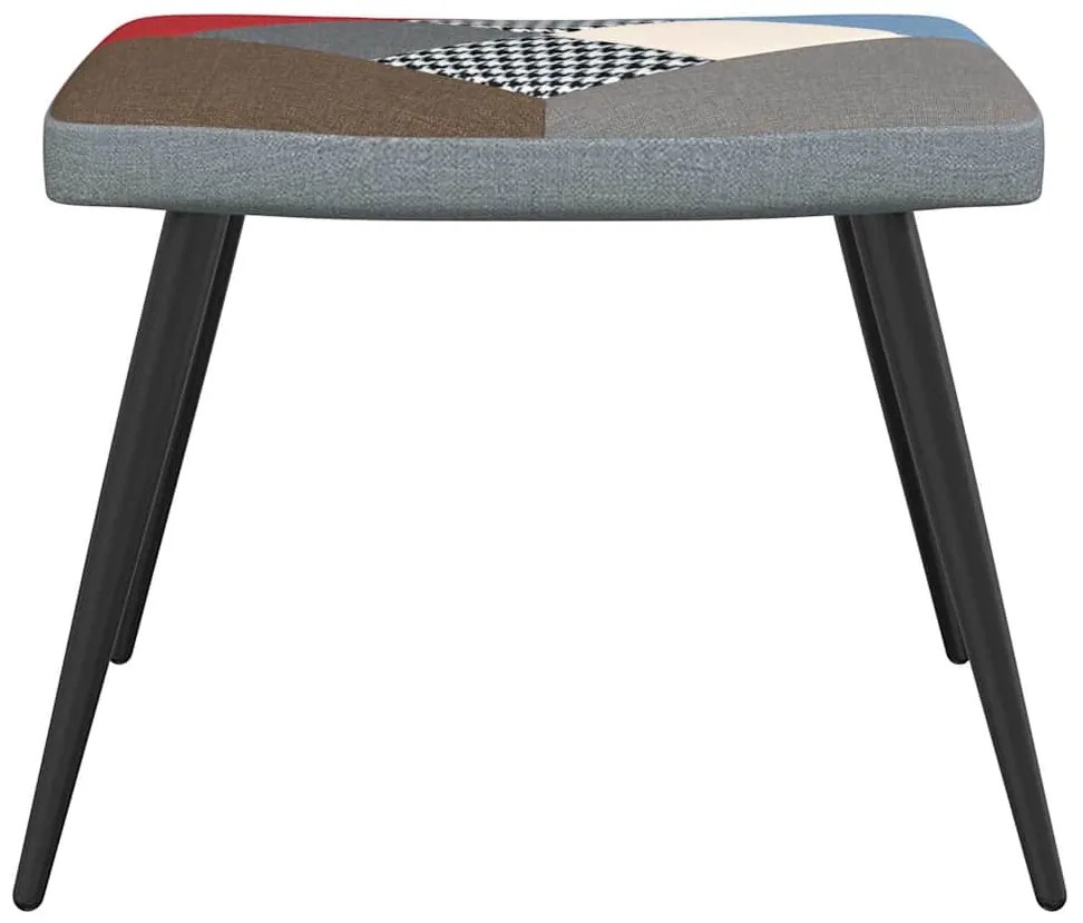 vidaXL Πολυθρόνα Relax Σχέδιο Patchwork Υφασμάτινη με Σκαμπό