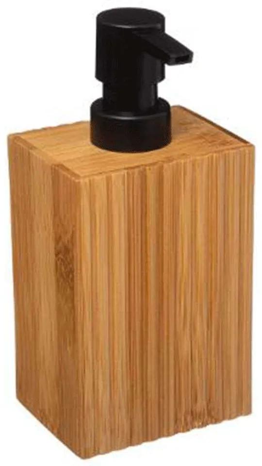 Δοχείο Κρεμοσάπουνου Terre 174533 8,6x6,5x17,5cm Natural-Black 5Five Simply Smart Bamboo