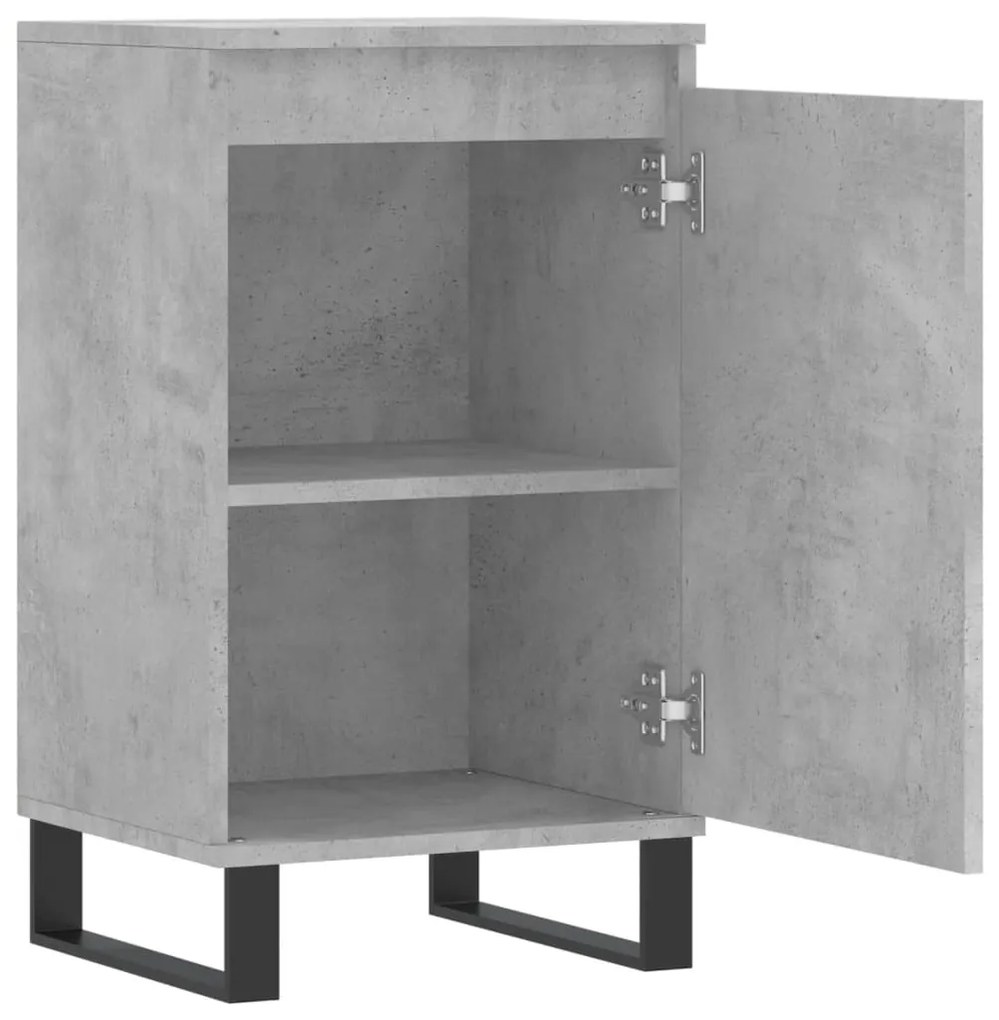 vidaXL Ντουλάπια 2 τεμ. Γκρι Σκυροδ. 40x35x70 εκ. Επεξεργασμένο Ξύλο