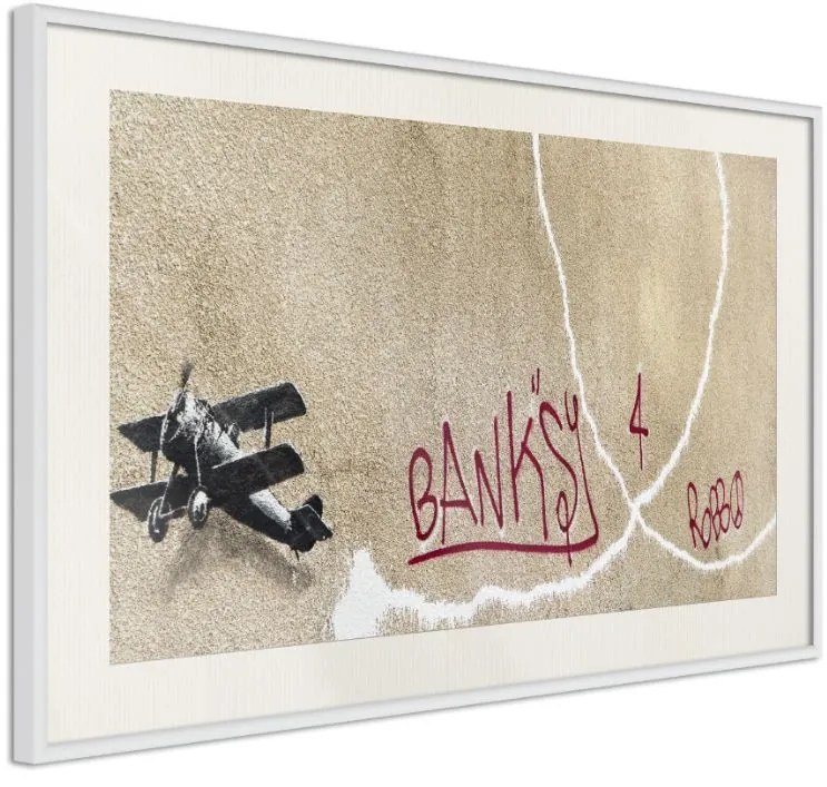 Αφίσα - Banksy: Love Plane - 30x20 - Χρυσό - Με πασπαρτού