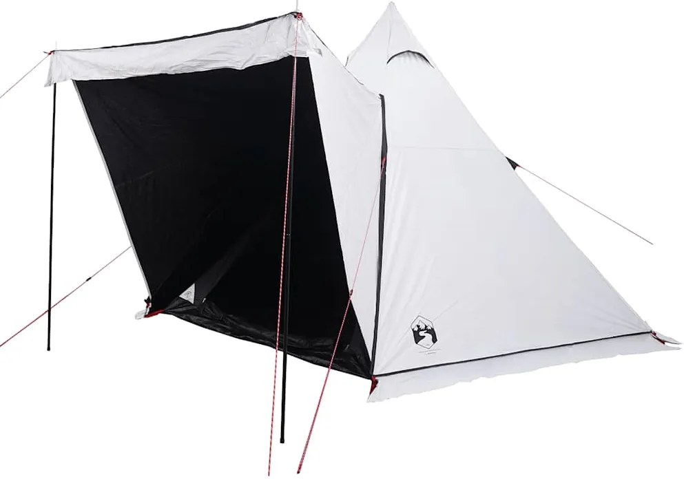 vidaXL Σκηνή Οικογενειακή Tipi 6 Ατ. Αδιάβροχη Λευκή Ύφασμα Συσκότισης
