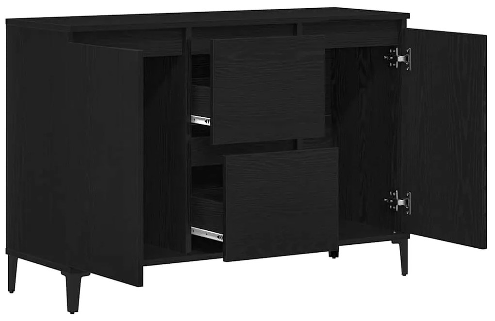 vidaXL Πλαϊνό γραφείο Μαύρο 104 x 35 x 70 εκ. Επεξεργασμένο ξύλο