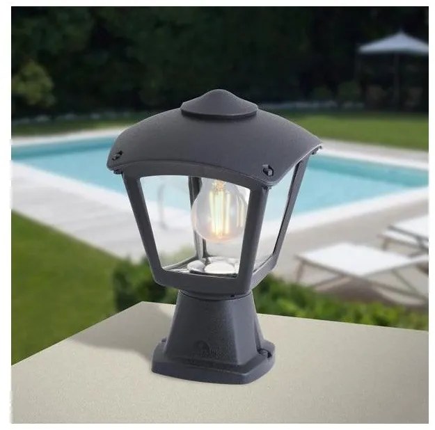 Επιδαπέδιο Φωτιστικό E27 60W IP55 Μαύρο Roby 145-26073 Eurolamp 145-26073 Μαύρο