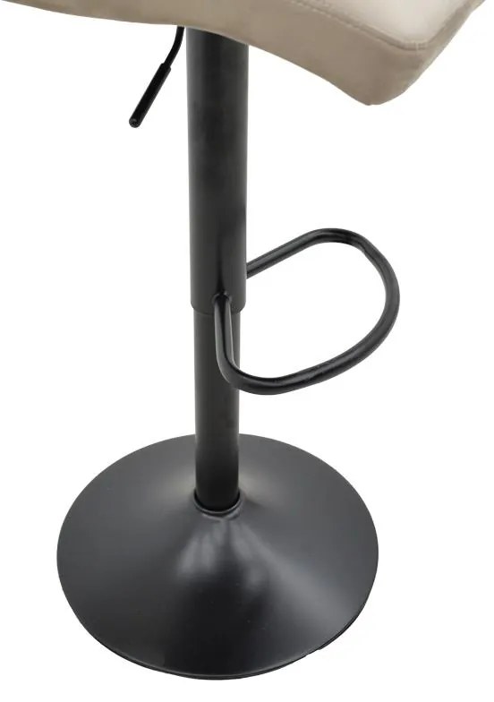 Σκαμπό μπαρ Remina πτυσσόμενο μπεζ βελούδο-βάση μαύρο μέταλλο 44x44x112εκ 2αδα 44x44x112 εκ.