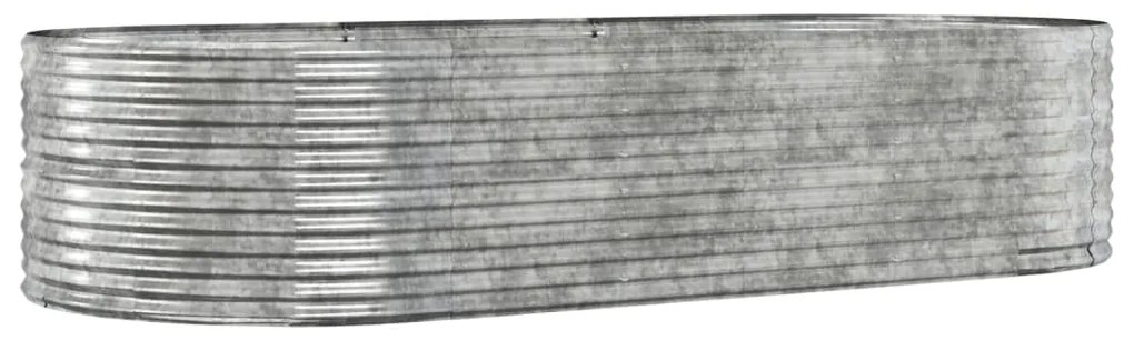 vidaXL Ζαρντινιέρα Ασημί 291x140x68 εκ. Ατσάλι με Ηλεκτρ. Βαφή Πούδρας
