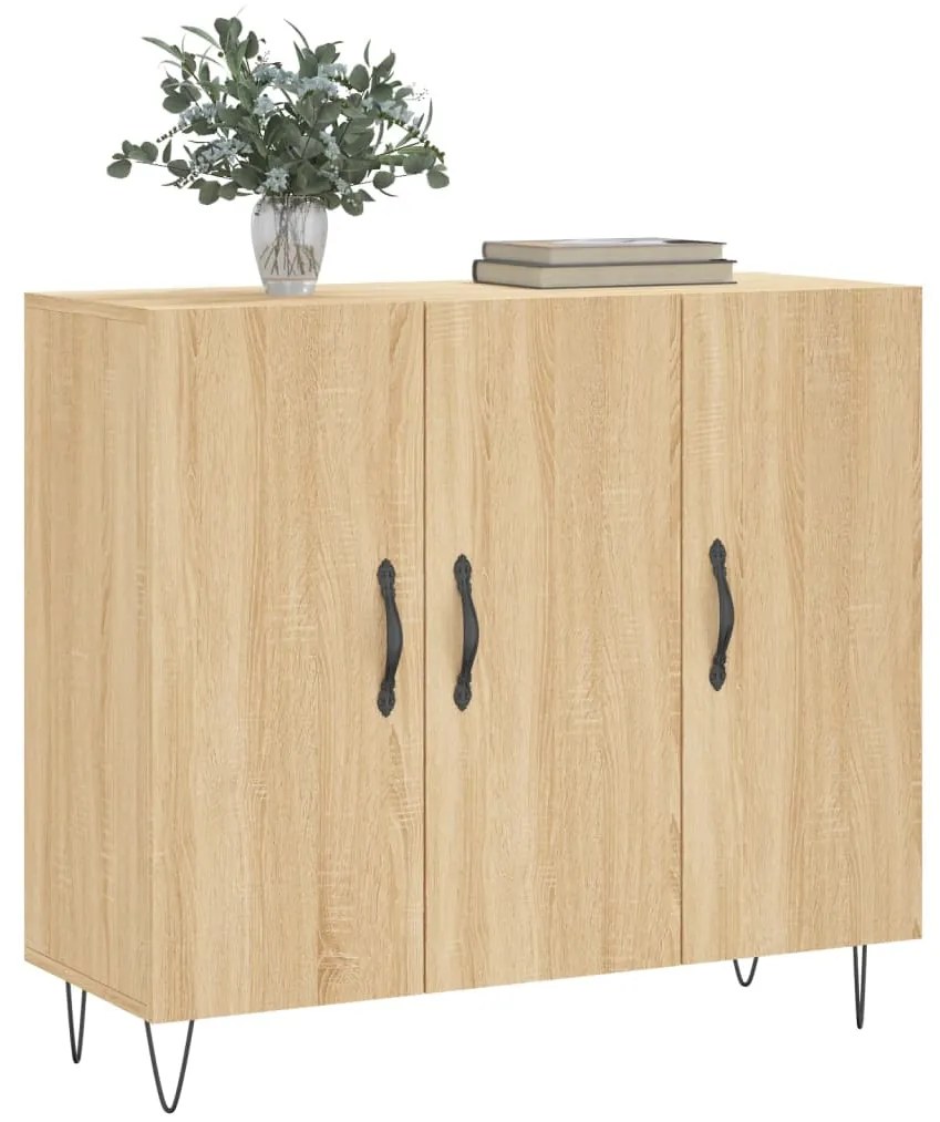 vidaXL Ντουλάπι Sonoma δρυς 90x34x80 εκ. Επεξεργασμένο Ξύλο