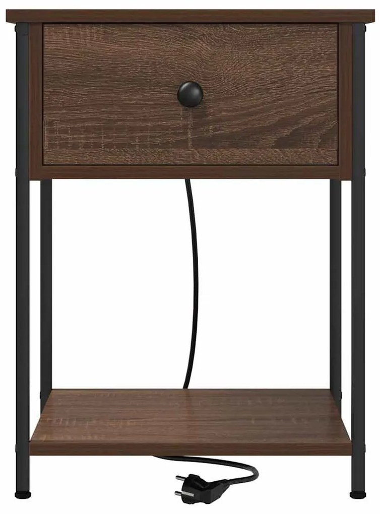 vidaXL Κομοδίνο Καφέ δρυς 42 x 41 x 56 εκ. Επεξεργασμένο ξύλο