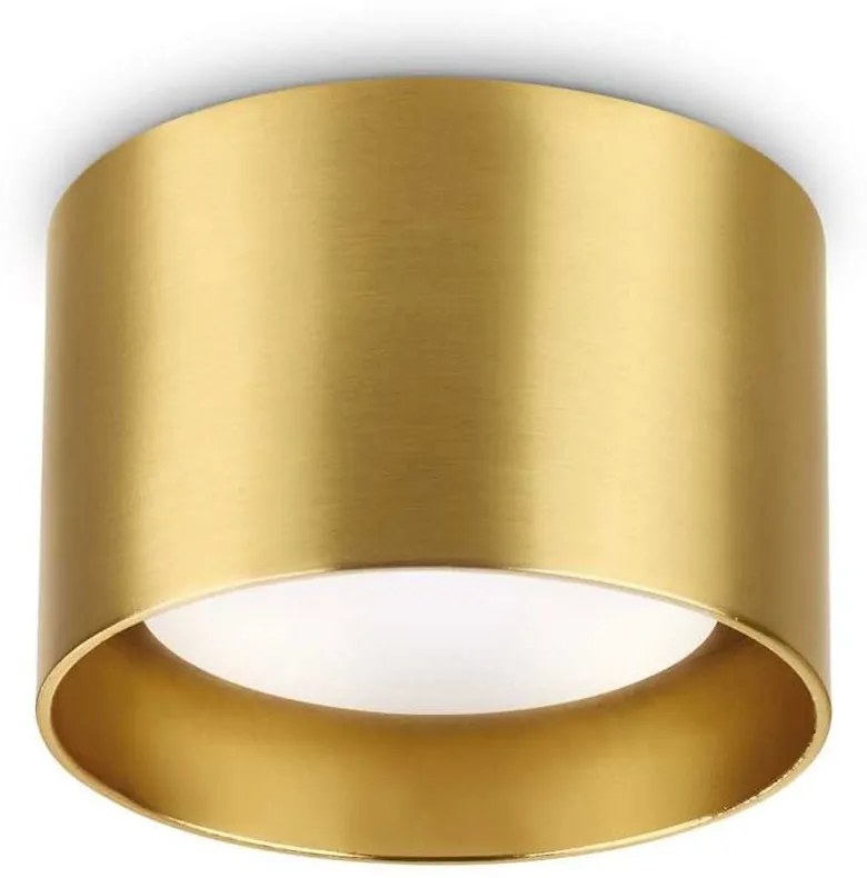 Φωτιστικό Οροφής - Σποτ Spike Round 285238 Φ10x6,5cm 1xGX53 15W Brass Ideal Lux