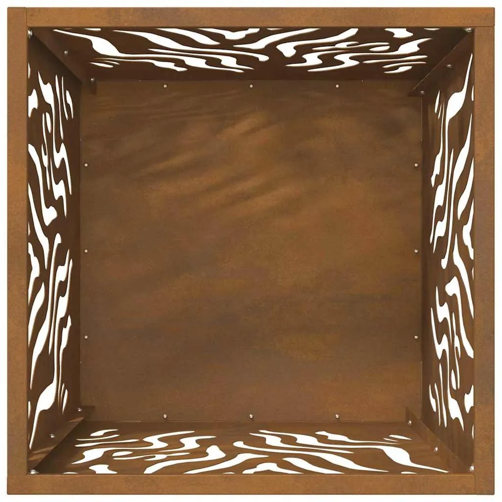 vidaXL Φωτιά Καφέ 40 x 40 x 40 cm Ατσάλι σκληρυθέν στον αέρα