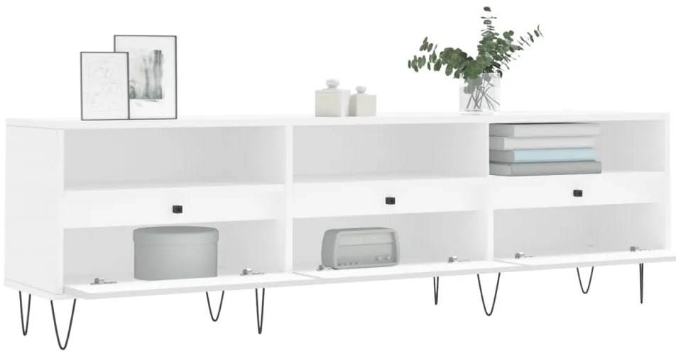 vidaXL Έπιπλο Τηλεόρασης Λευκό 150x30x44,5 εκ. Επεξεργασμένο Ξύλο