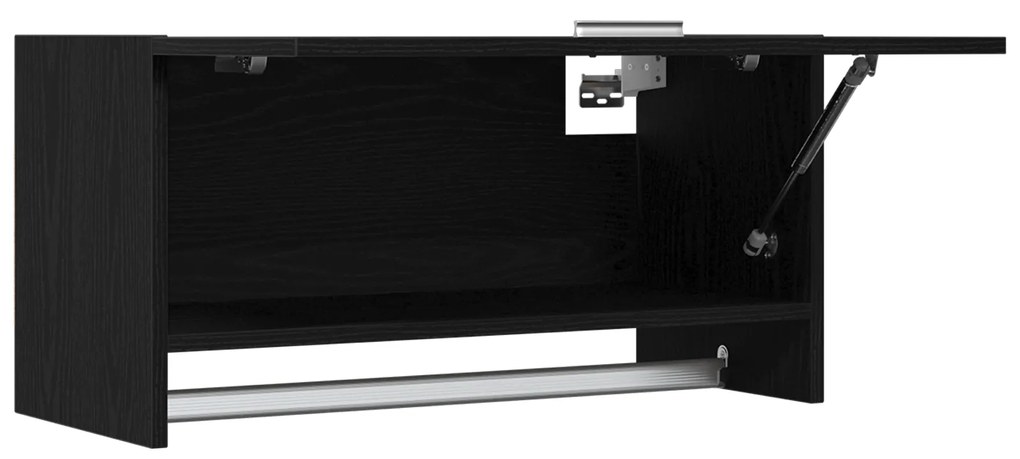 vidaXL ντουλάπα  Μαύρο Δρυ 70x32,5x35 εκ από Ξύλο