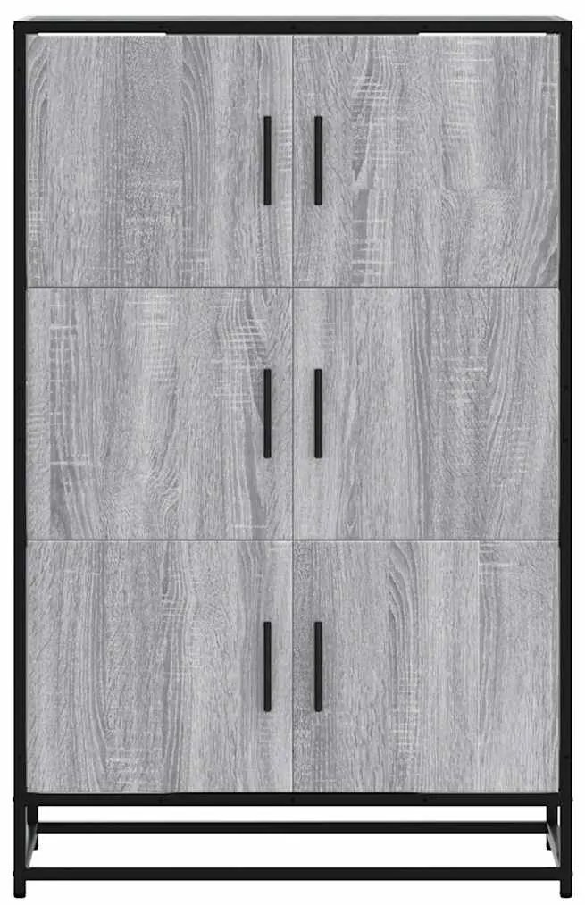 vidaXL Highboard Grey Sonoma Κατασκευασμένο ξύλο και μέταλλο