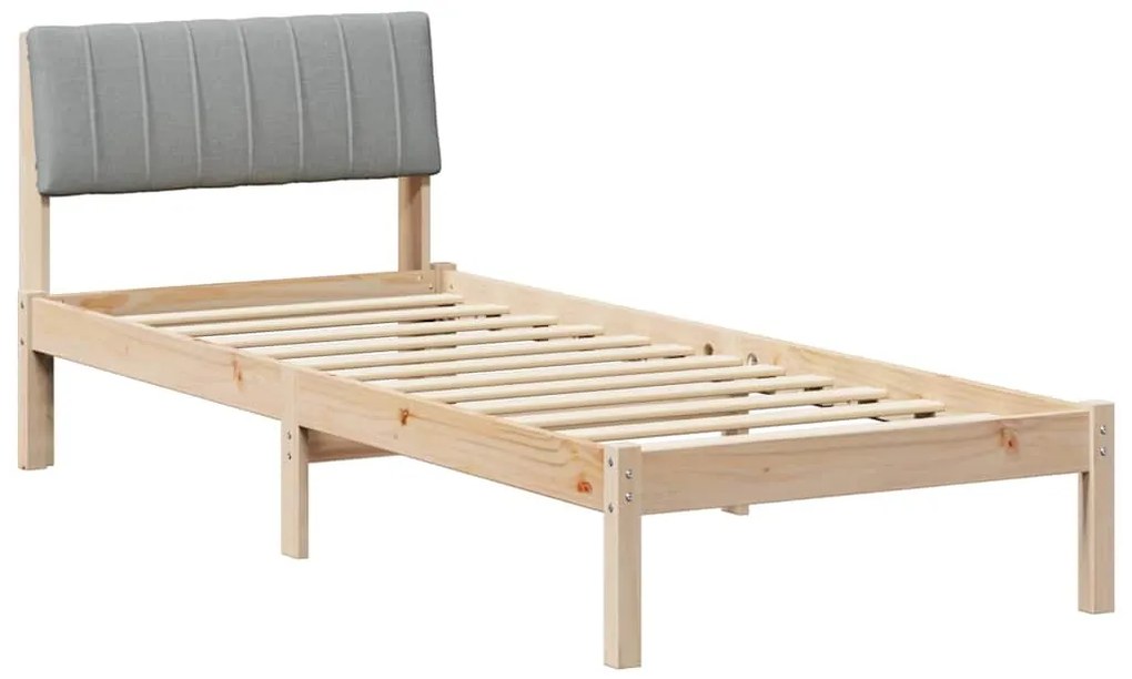 vidaXL Σκελετός Κρεβατιού Καφέ και ανοιχτό γκρι 75 x 190 cm