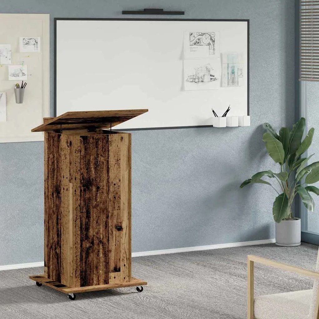 vidaXL Πλατφόρμα Παλαιό ξύλο 55 x 55 x 107 cm Επεξεργασμένο ξύλο