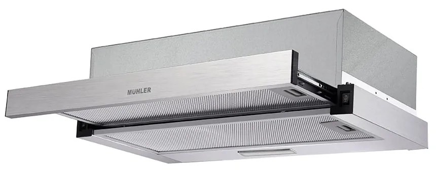 Muhler AMK-775T-S2 Συρόμενος Απορροφητήρας Π59,5εκ. Inox (ΜΕ 2 ΜΟΤΕΡ)