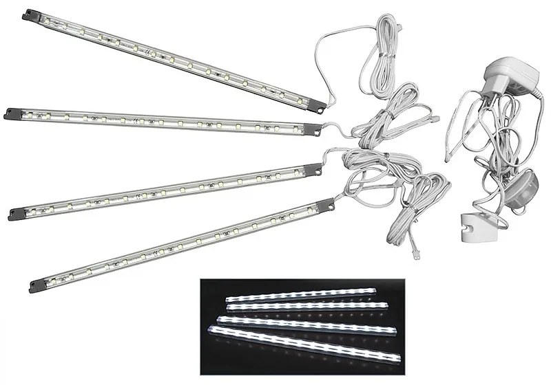 Adeleq Μπάρα Σετ 4 Τεμάχια 30Cm Ip44 230V 15LED 4,8W Ψυχρό 30-3330