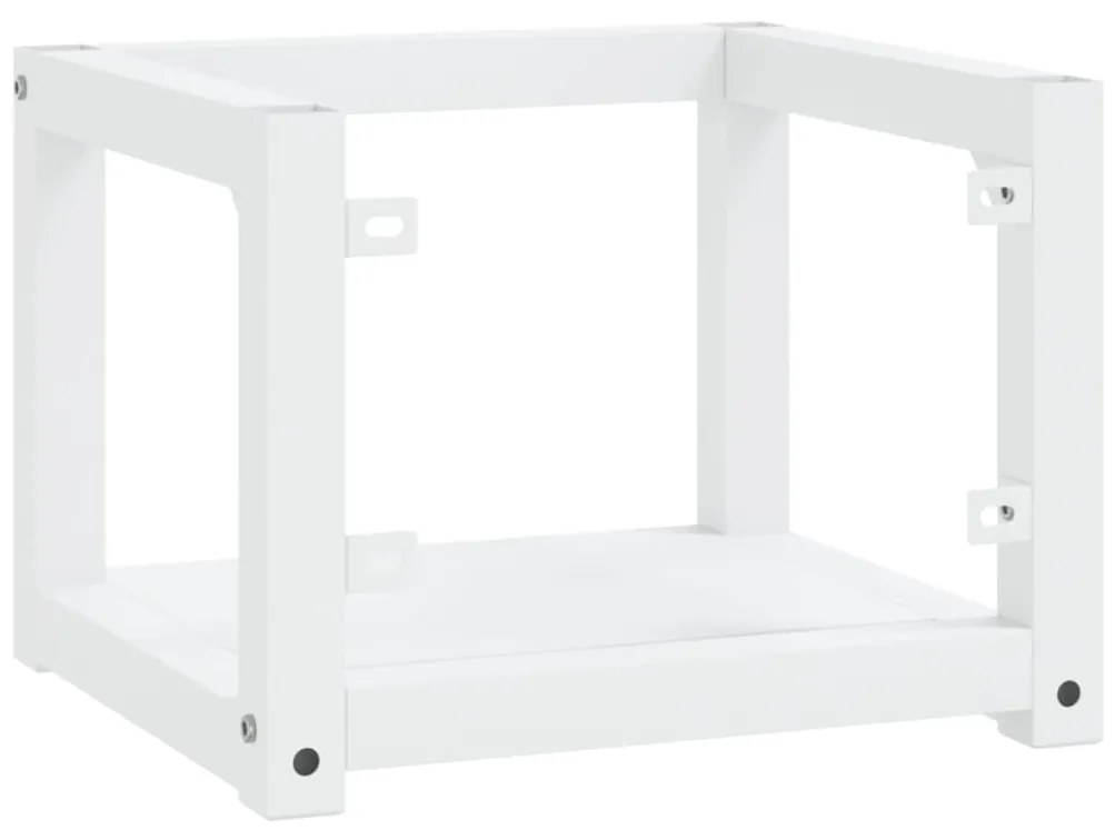 vidaXL Έπιπλο Μπάνιου Επιτοίχιο Λευκό 40 x 38 x 31 εκ. Σιδερένιο