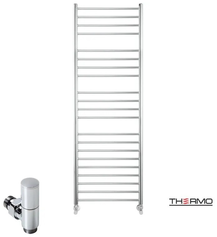 Thermo BELLAVIA Θερμαινόμενη πετσετοκρεμάστρα από ανοξείδωτο χάλυβα με υδραυλική λειτουργία,150x50cm Inox Polished