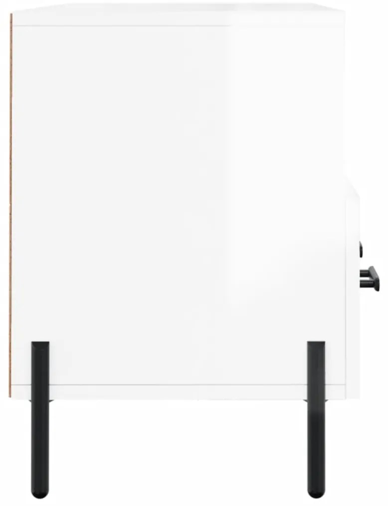 vidaXL Έπιπλο Τηλεόρασης Γυαλ. Λευκό 102x36x50 εκ. Επεξεργασμένο Ξύλο
