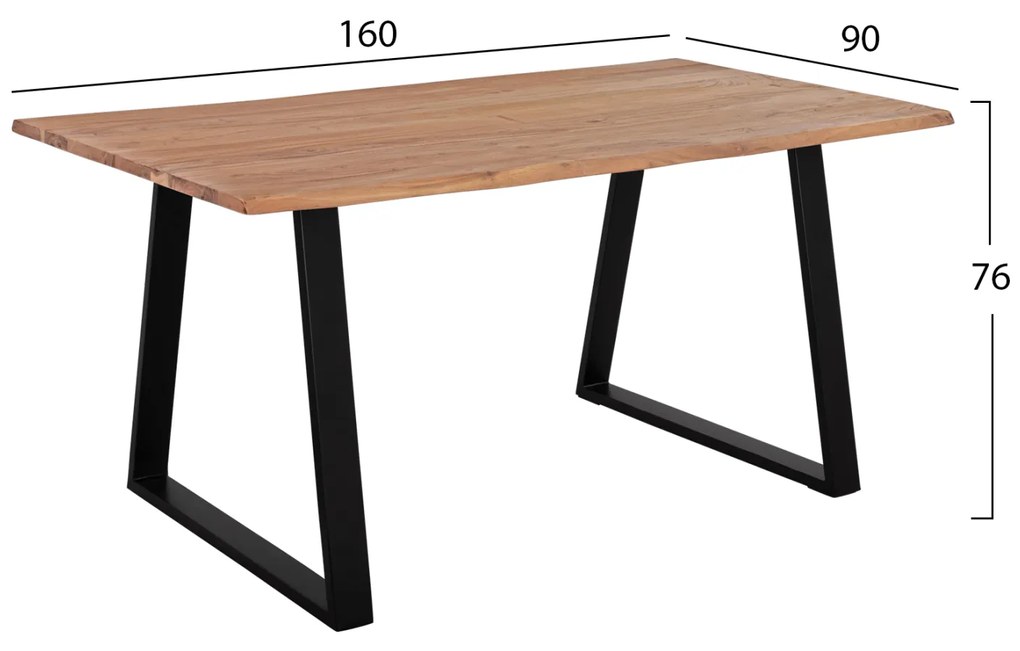 ΤΡΑΠΕΖΙ ΤΡΑΠΕΖΑΡΙΑΣ SOFIA SLIM HM8500.11 ΜΑΣΙΦ ΞΥΛΟ ΑΚΑΚΙΑΣ 160x90x76Υ εκ.