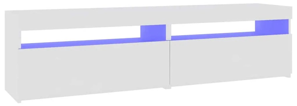 vidaXL Έπιπλα Τηλεόρασης με LED 2 τεμ. Λευκό 75 x 35 x 40 εκ.