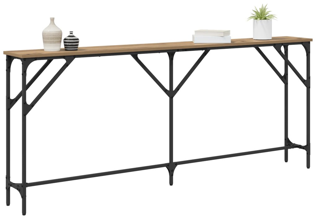 vidaXL Κονσόλα Δρυός 180x23x75 εκ. Τεχνικώς Επεξεργασμένο Ξύλο