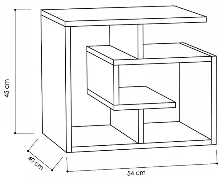 ΒΟΗΘΗΤΙΚΟ ΤΡΑΠΕΖΑΚΙ LABIRENT MEGAPAP MEGAPAP ΧΡΩΜΑ ΛΕΥΚΟ 54X40X45ΕΚ.