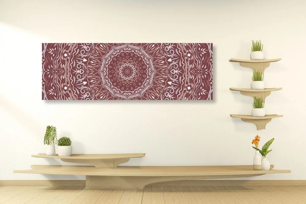 Εικόνα Mandala σε vintage στυλ σε ροζ - 120x40