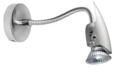Απλίκα Φωτιστικό Τοίχου Σποτ 1xGU10 Reading Light Εύκαμπτο Alien Panagoulas -17-01008-5-Νίκελ Ματ 17-01008-5