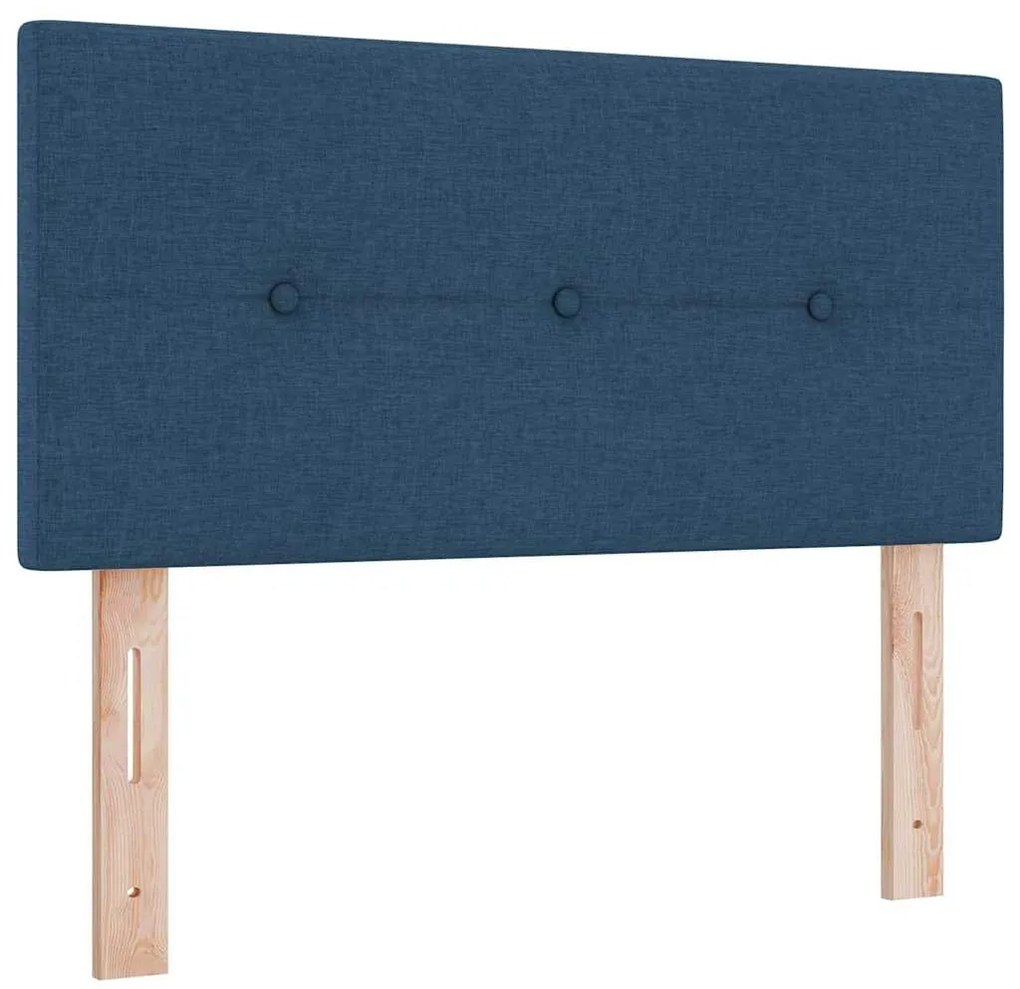 vidaXL Κρεβάτι box spring με στρώμα με στρώμα Μπλε 80 x 200 cm