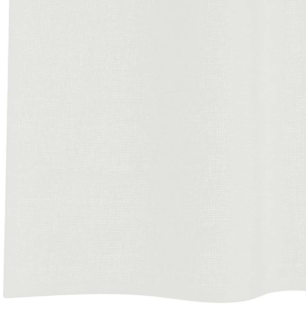 vidaXL Κουρτίνες Voile με βρόχους 2 τεμάχια Λευκό 140x140 cm
