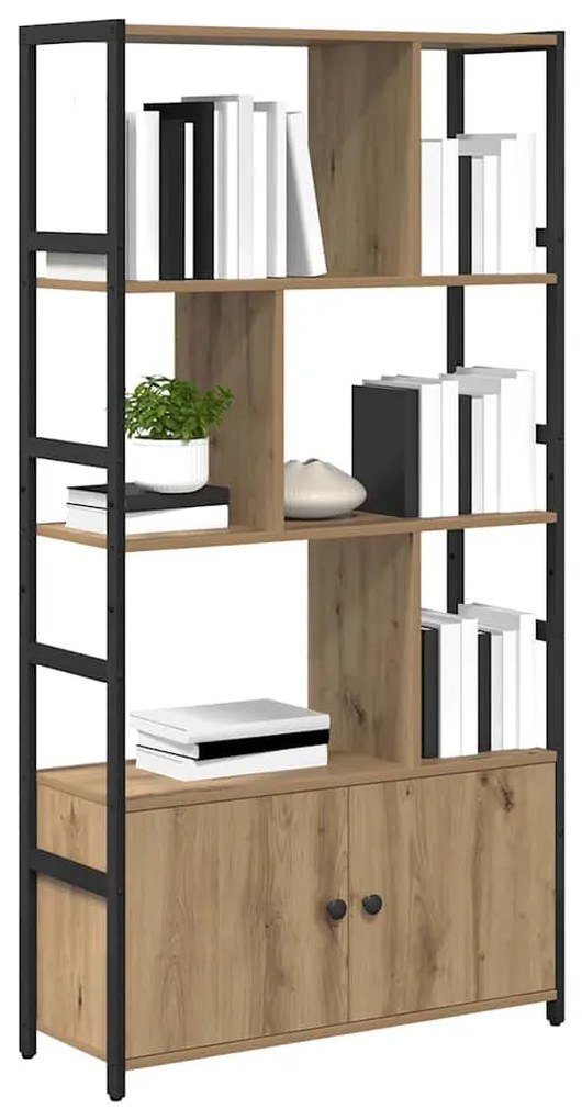 vidaXL Ράφι Βιβλίων artisan δρυς 80 x 30 x 155.5 εκ Επεξεργασμένο ξύλο
