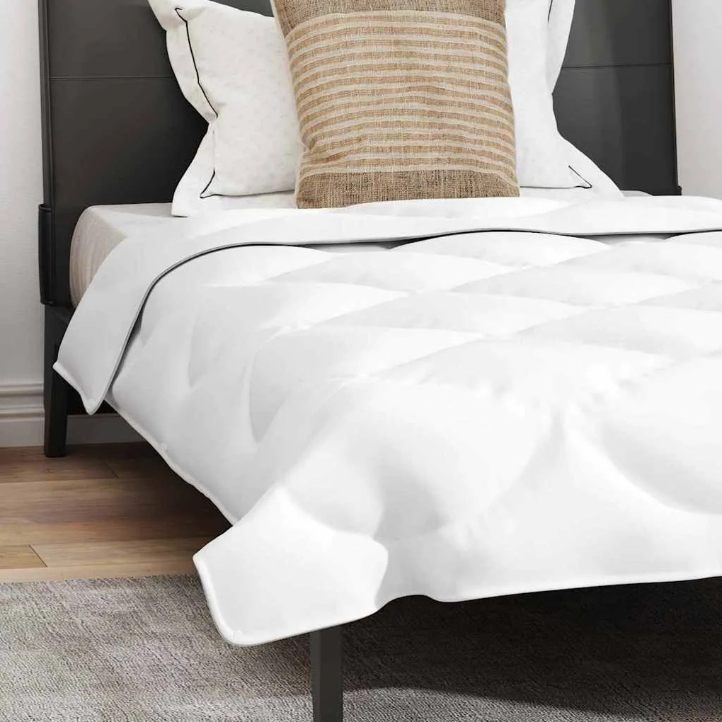 vidaXL Διπλό με Μαξιλάρι 2 pcs Λευκό 140 x 220 cm Μικροΐνες