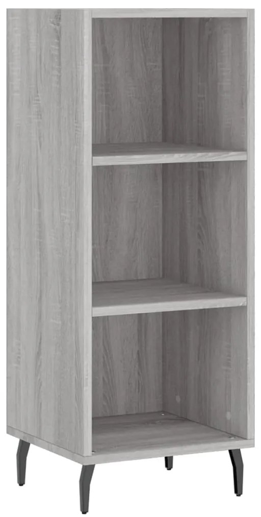 vidaXL Μπουφές Sonoma Γκρι 34,5 x 34 x 180 εκ. από Επεξεργασμένο Ξύλο