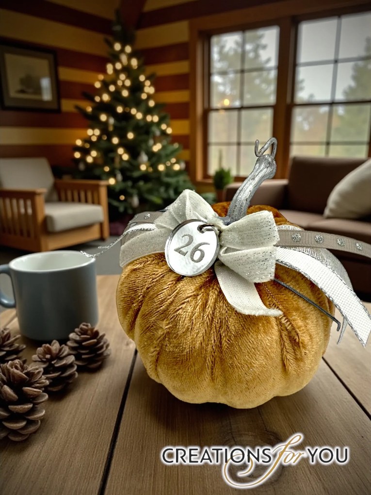 Κολοκύθα Καφέ χρυσό βελούδινη μεσαία - Χρυσό