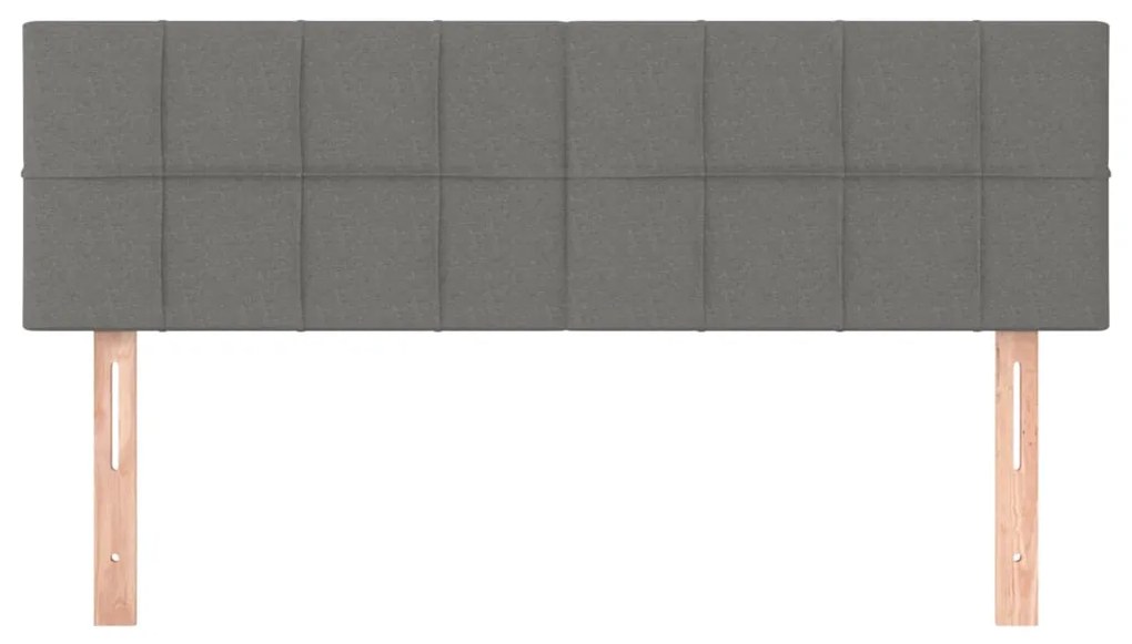 Κεφαλάρι Κρεβατιού LED Σκούρο Γκρι 144x5x78/88 εκ. Υφασμάτινο 3121611