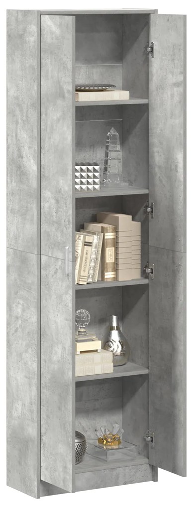 vidaXL ντουλάπα  Σκούρο Γκρι 55x25x189 cm Ξύλο
