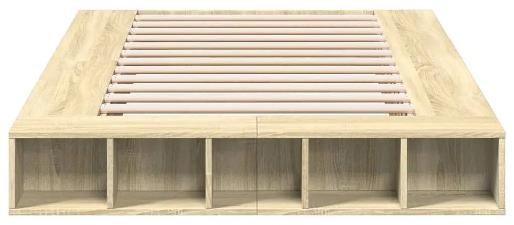 vidaXL Πλαίσιο Κρεβατιού Sonoma Δρυς 120x200 εκ. Επεξεργασμένο Ξύλο
