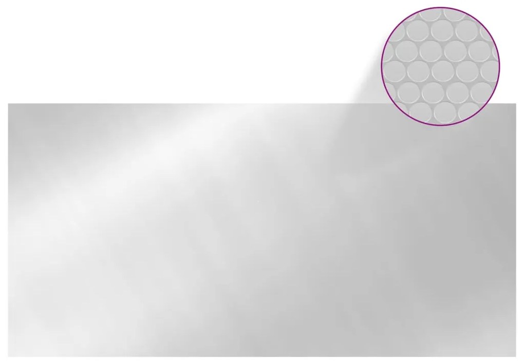 vidaXL Κάλυμμα Πισίνας Ασημί 549 x 274 εκ. από Πολυαιθυλένιο