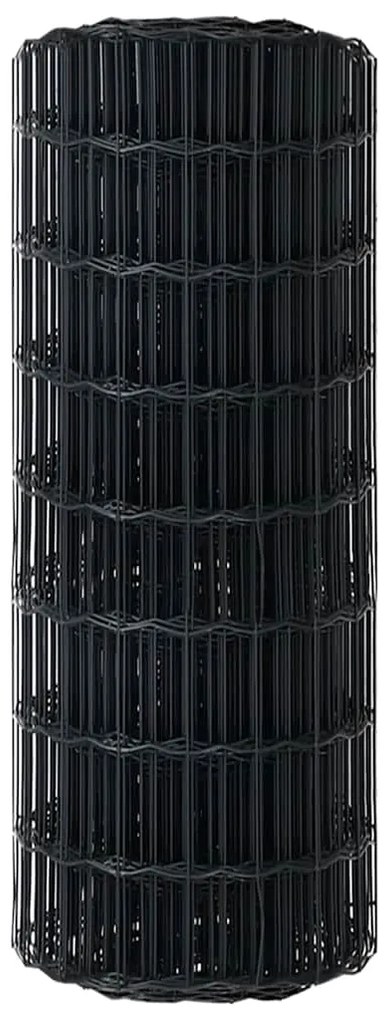 vidaXL Φράχτης Εuro Γκρι 0.6 x 50 μ. Σίδηρος με επικάλυψη PVC