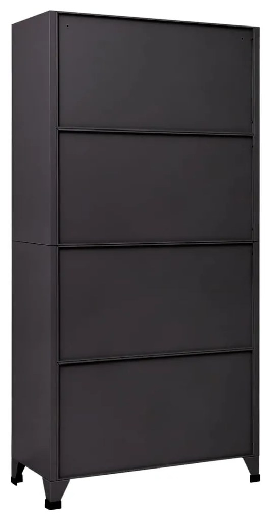 vidaXL Φοριαμός Ανθρακί / Κόκκινο 90 x 45 x 180 εκ. Ατσάλινος