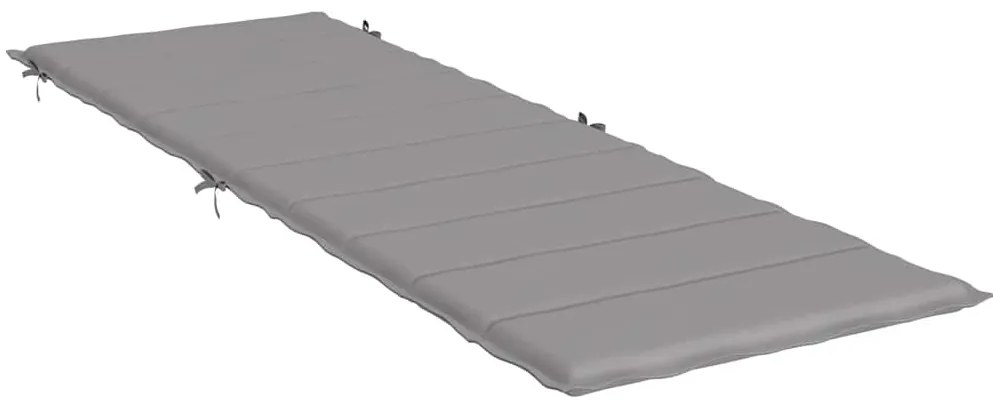 vidaXL Μαξιλάρι Ξαπλώστρας Γκρι 186x58x4 εκ. από Ύφασμα Oxford