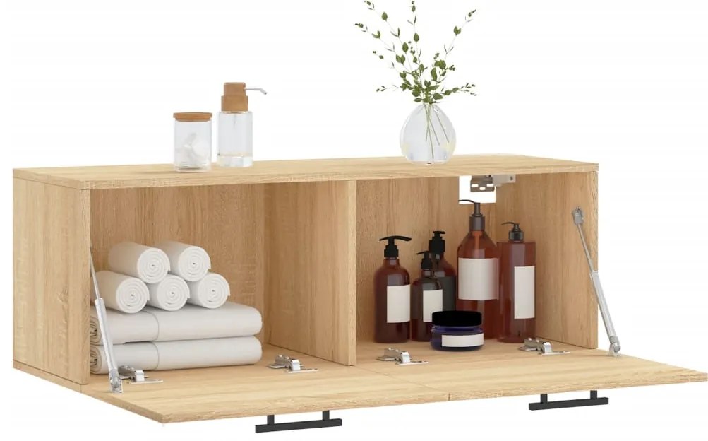 vidaXL Ντουλάπι Τοίχου Sonoma Δρυς 100 x 36,5 x 35 εκ. Επεξεργ. Ξύλο