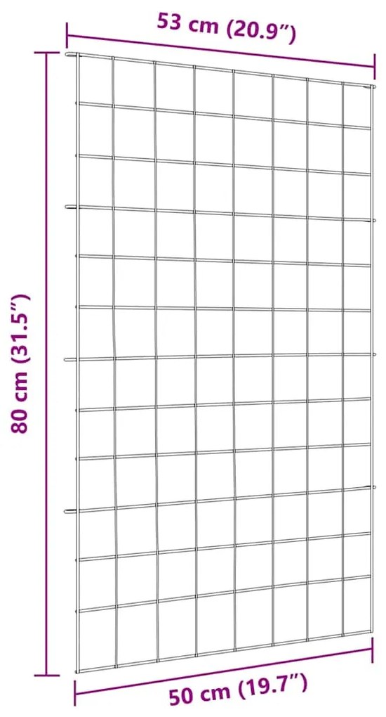 vidaXL Σετ φράχτη για λιμνούλες 8 pcs Πράσινο 50 x 80 cm Ατσάλι
