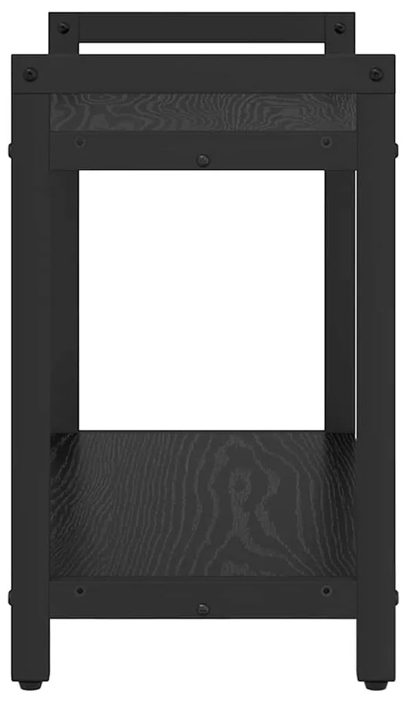 vidaXL Ράφι Βιβλίων Μαύρη Οξυά 60 x 30 x 50 εκ. Επεξεργασμένο ξύλο